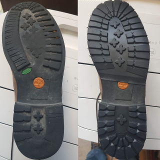 réparation d'une semelle et d'un talon