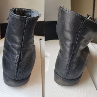 couture sur une chaussure